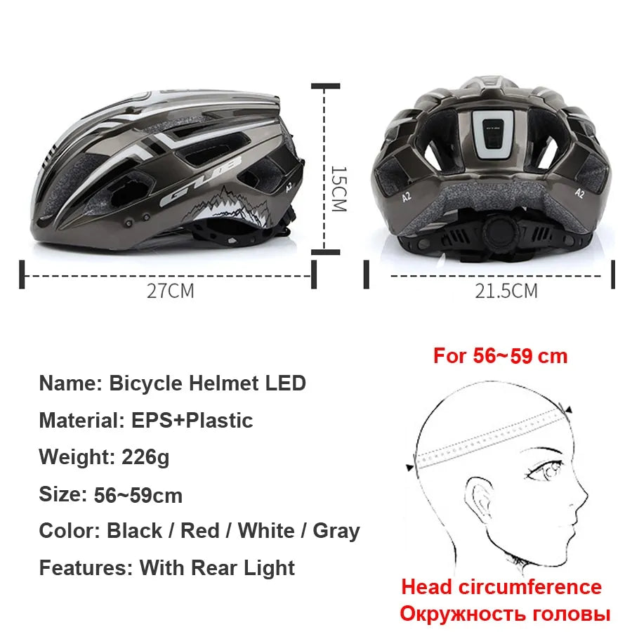 LED Rechargeable Cycling Bike Helmet